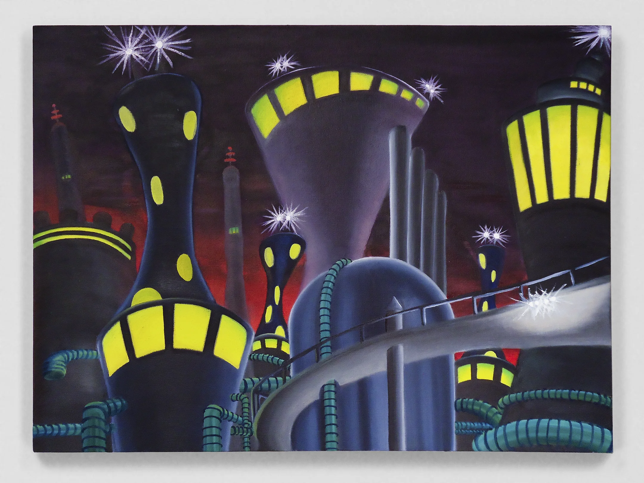 Alien City - oil on canvas, 24"x18"