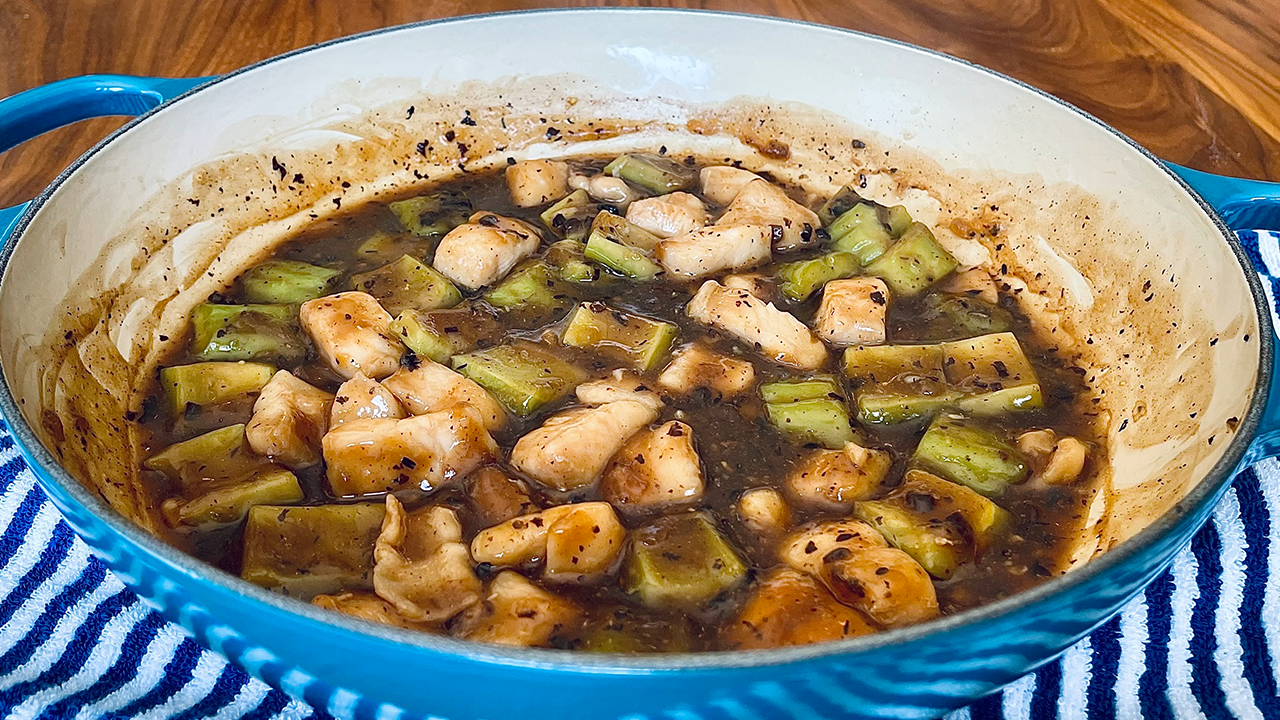 Bitter Melon with Fish and Black Bean Sauce