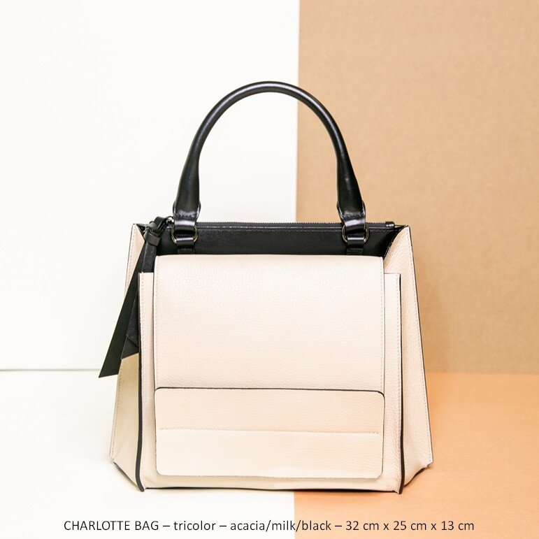 01 CHARLOTTE BAG – tricolor – acacia-milk-black – 32 cm x 25 cm x 13 cm.jpg