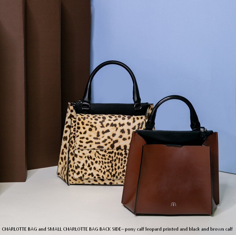 20 CHARLOTTE BAG and SMALL CHARLOTTE BAG BACK SIDE– pony calf leopard printed and black and brown calf.jpg