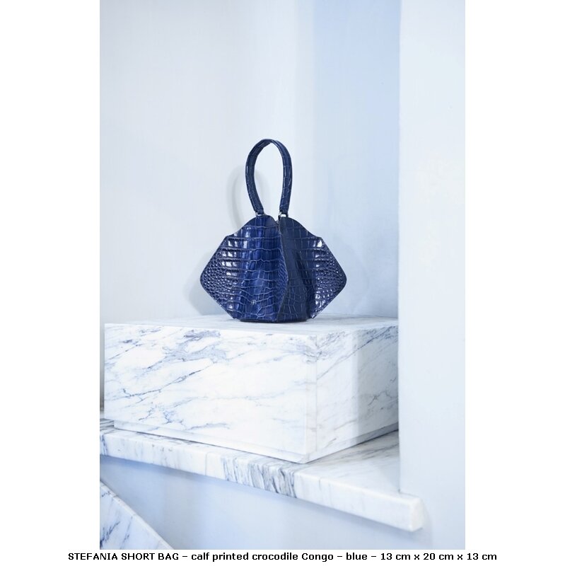 29 - STEFANIA SHORT BAG – calf printed crocodile Congo – blue – 13 cm x 20 cm x 13 cm.jpg