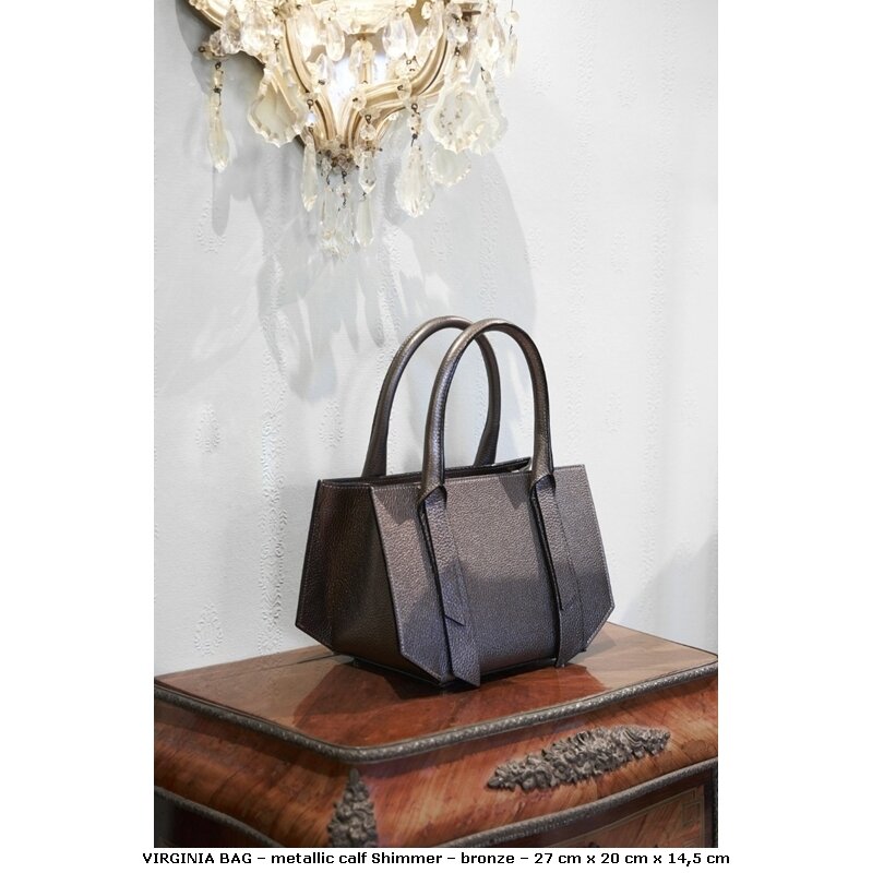 36 - VIRGINIA BAG – metallic calf Shimmer – bronze – 27 cm x 20 cm x 14,5 cm.jpg