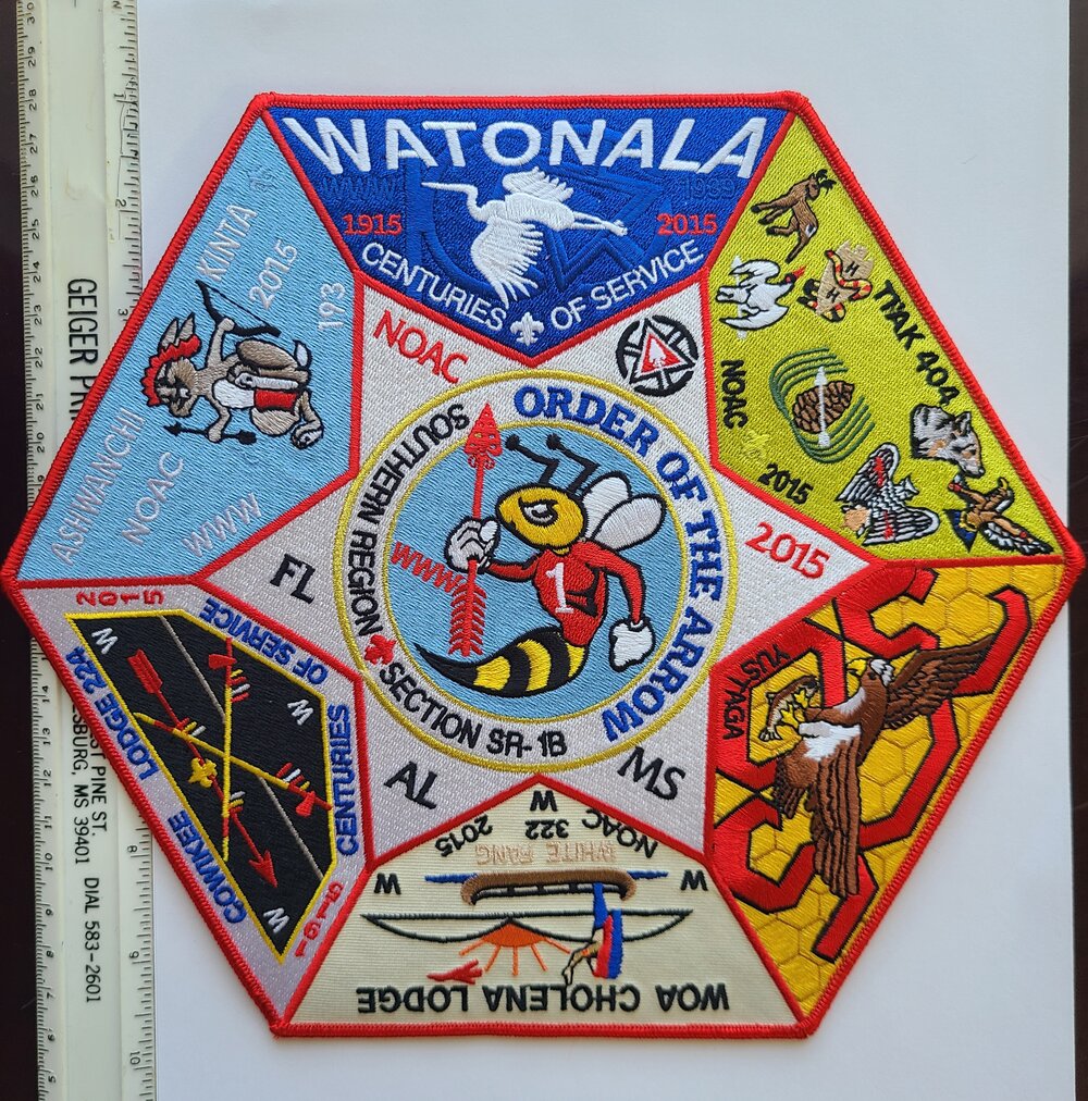 Section SR-1b 2015 NOAC Jacket Patch — Pine Burr Area Council - Boy Scouts  of America