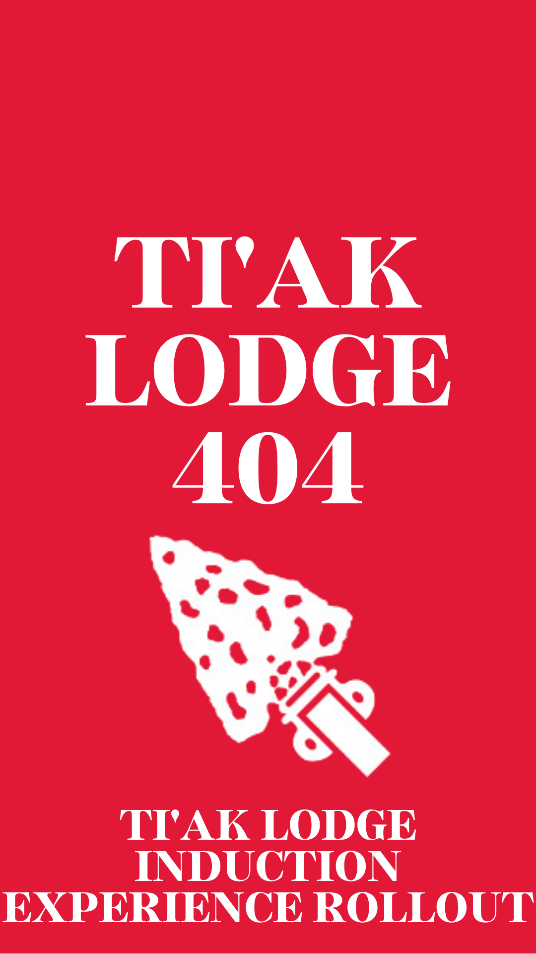 Ti'ak Lodge Induction Experience Rollout