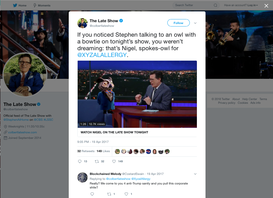      Collaboration  Jimmy Kimmel Live-Guillermo gets Xyzal relief   