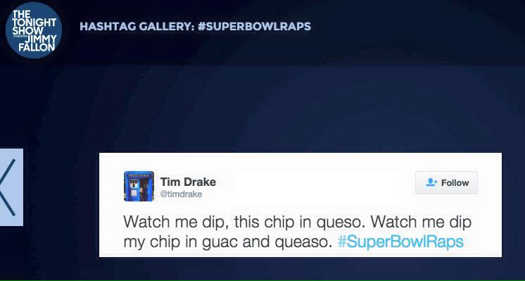 Tim Drake Tonight Show Jimmy Fallon Tonight Show Hashtags Super Bowl Raps.jpg