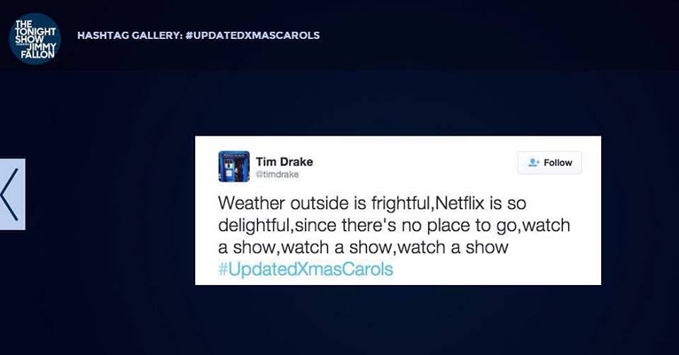 Tim Drake Tonight Show Jimmy Fallon Tonight Show Hashtags Updated Xmas Carols.jpg