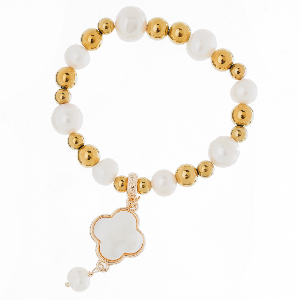 Bowerhaus Onassis Gold Clover Bracelet