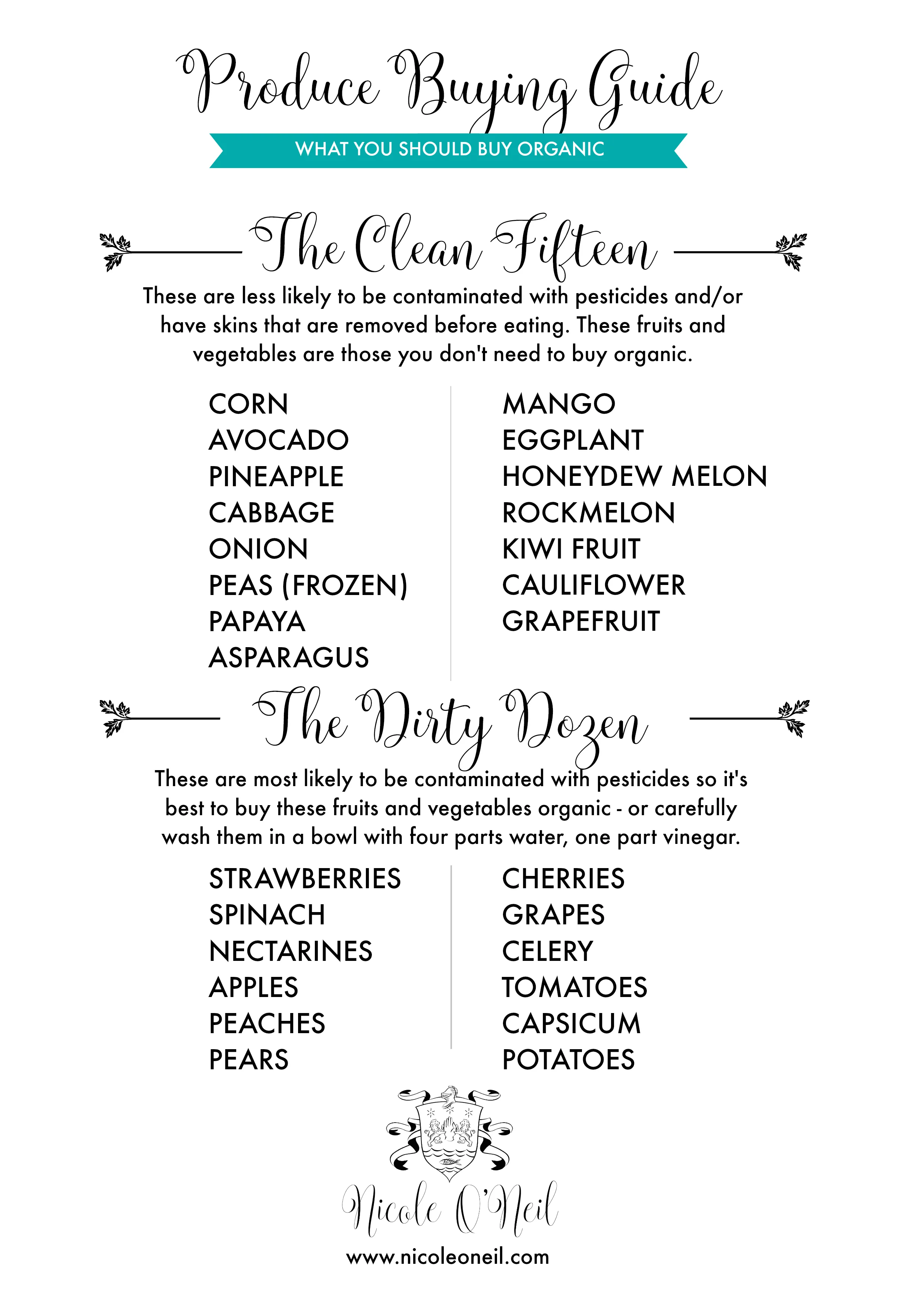 Produce Buying Guide - The Clean 15 and Dirty Dozen - What Fresh Produce Should You Buy Organic.jpg