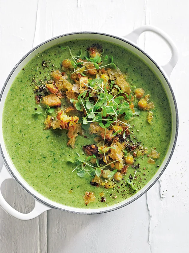 Donna Hay Chickpea and Broccoli Soup with Pecorino Croutons.jpg