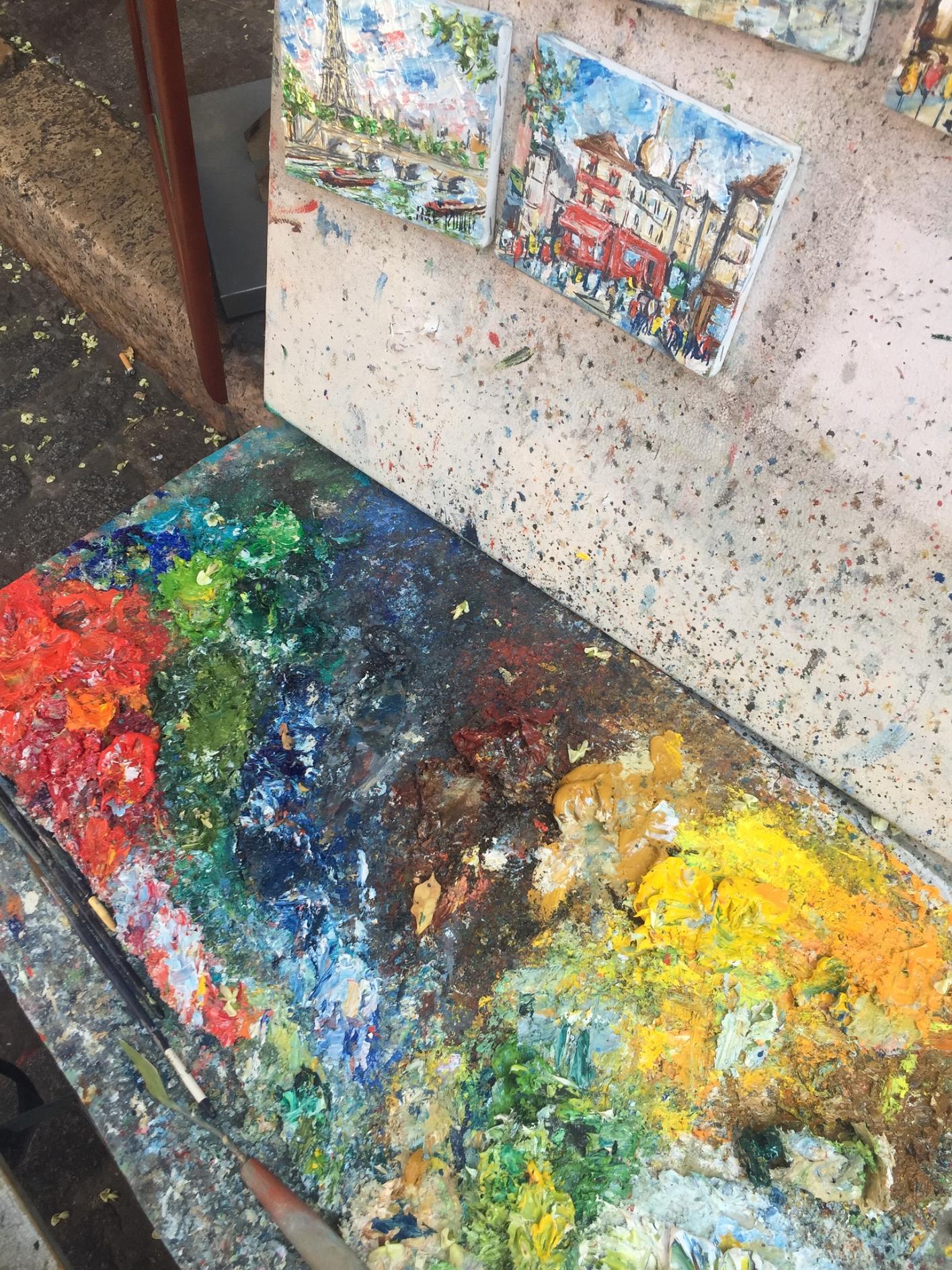 Beautiful miniature paintings at Montmarte Place du Tertre.jpg