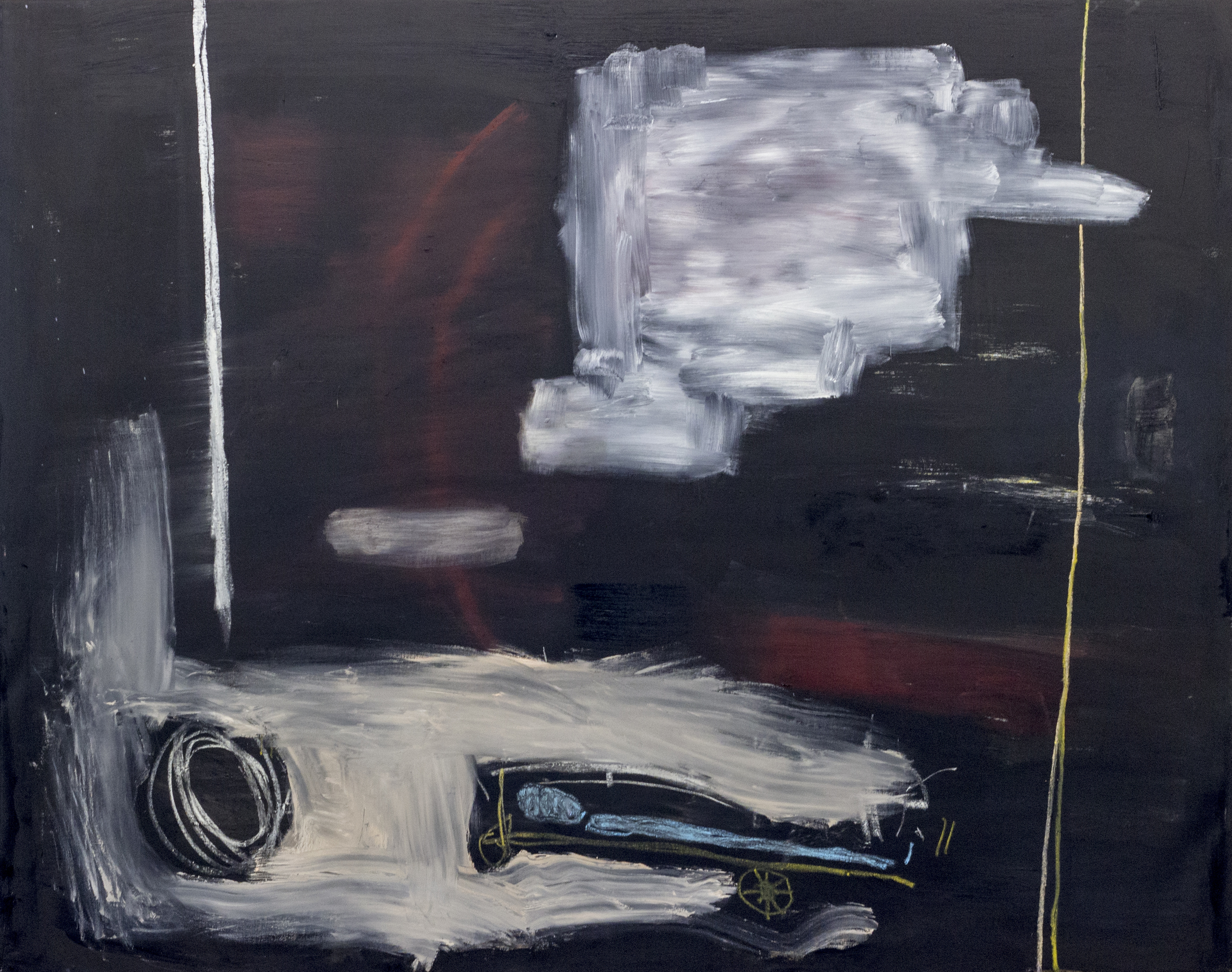   Phantasmagoria , 2015  54 x 68 Inches  Oil, Chalk Pastel, Graphite, and Oil Stick on Canvas  Private Collection 