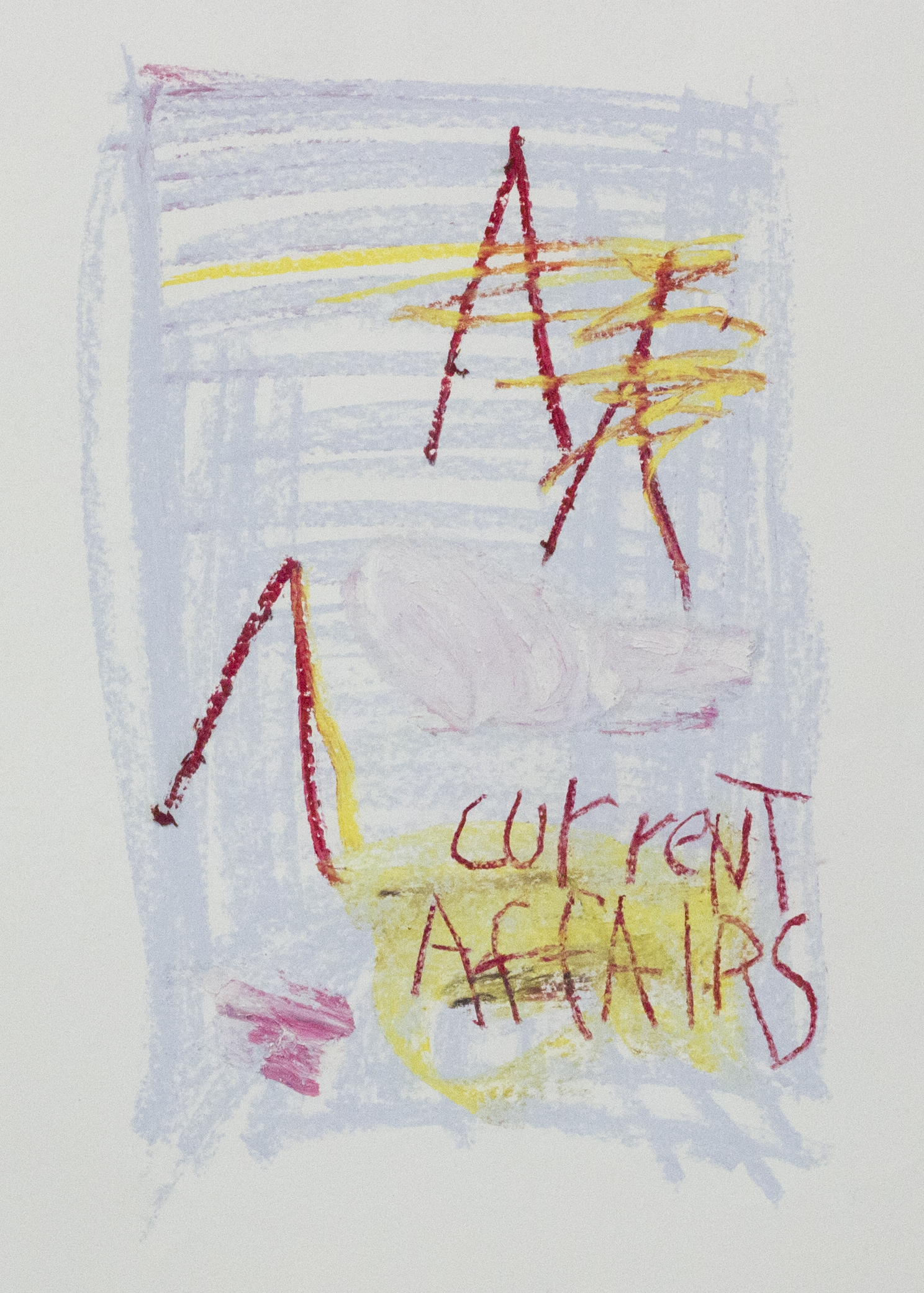   I Cannot Tell What is Mud and What is Shit  , 2015    24 x 18 inches   Oil Pastel, Crayon and Oil Stick on Paper 