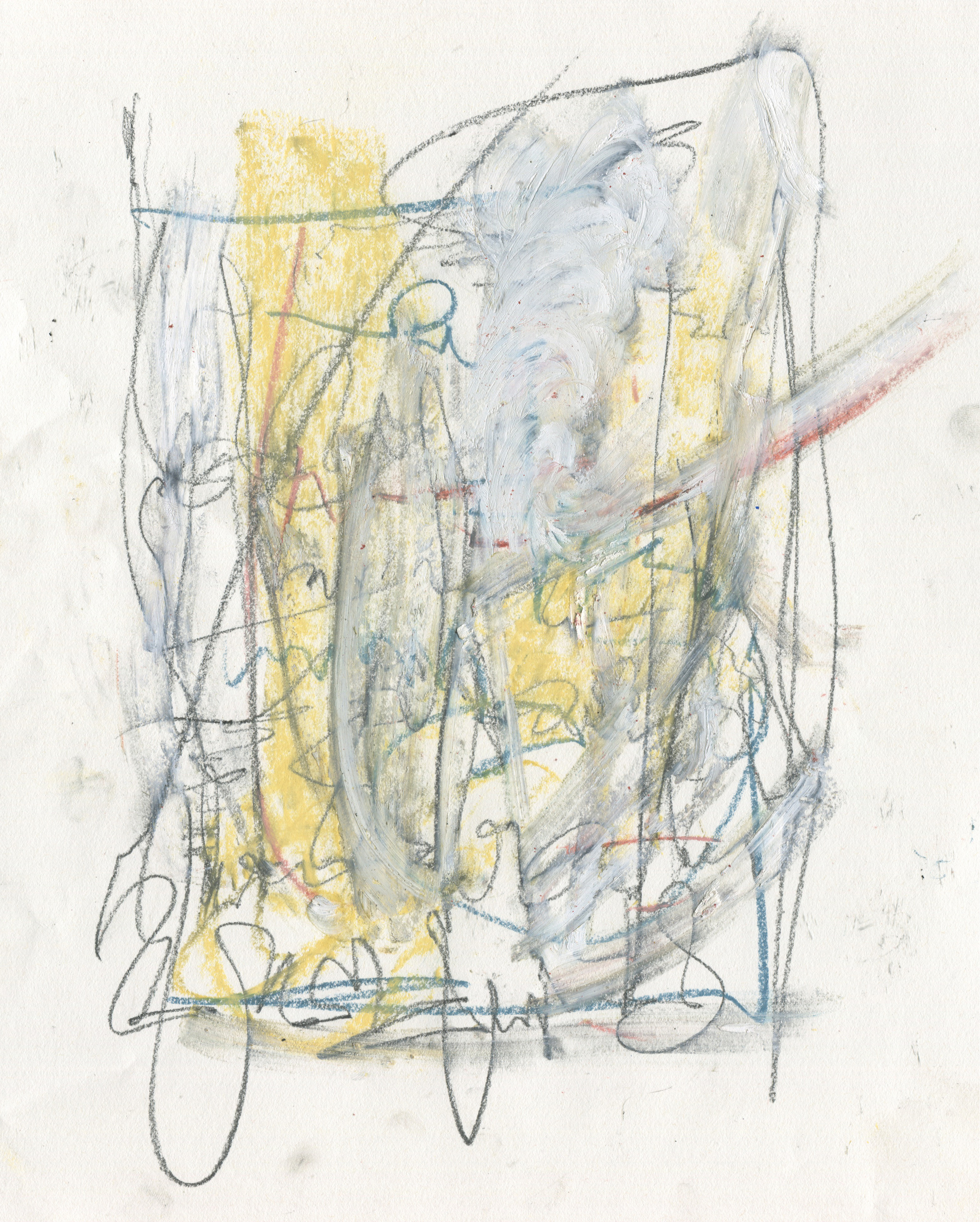   Schism , 2016  14 x 11 inches  Crayon, Oil Stick, Cante Crayon, Graphite and Pastel on Paper  Private Collection  &nbsp; 