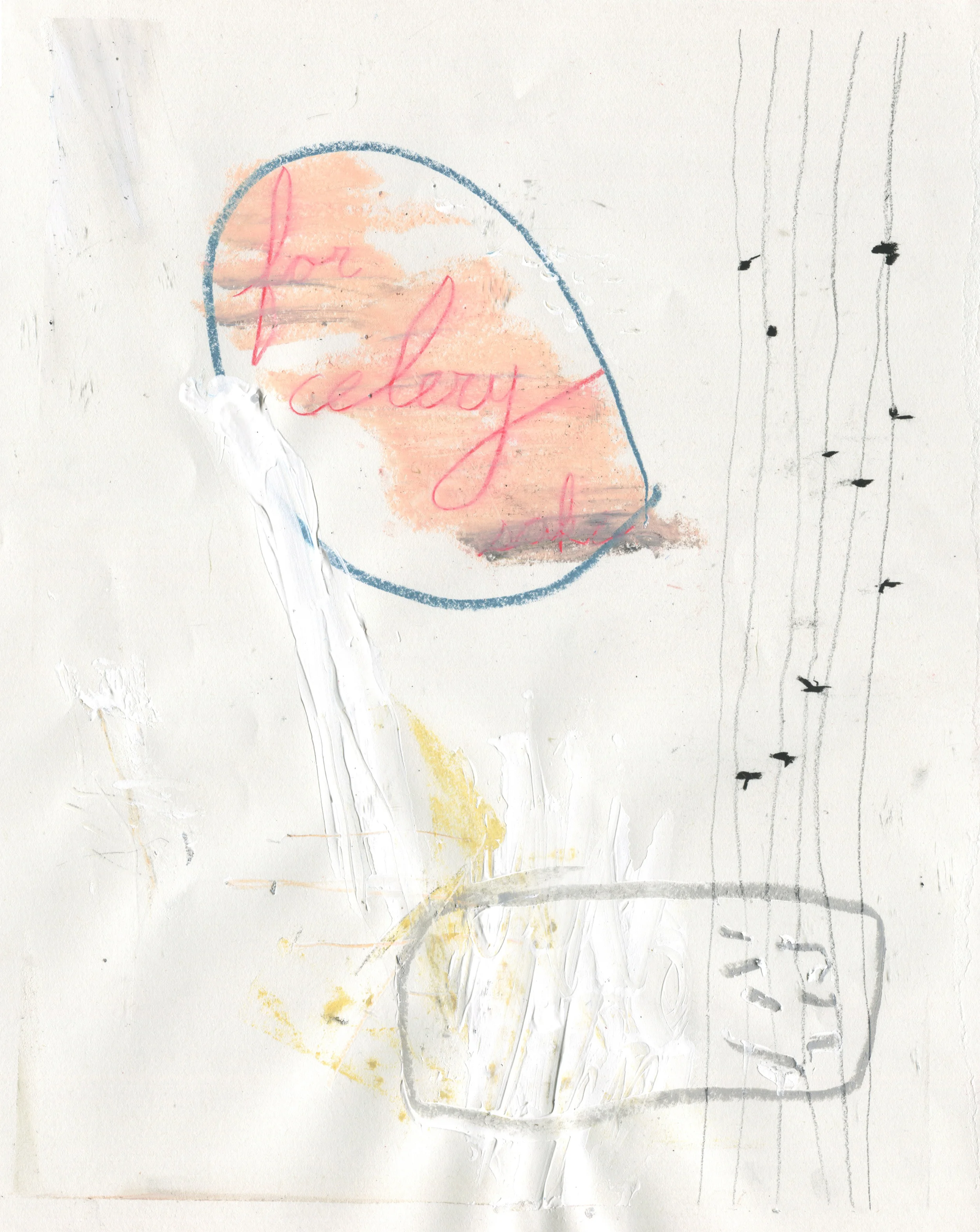 New Song, Borrowed Chords , 2016 14 x 11 inches Chalk Pastel, Graphite, Charcoal, Crayon, Colored Pencil, and Acrylic on Paper