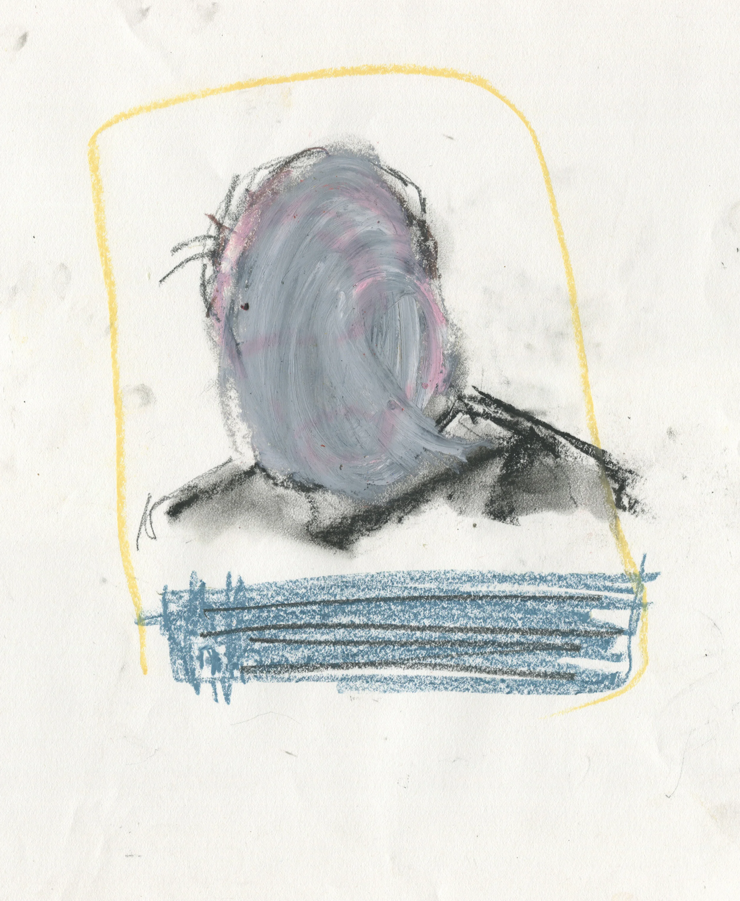 Illustration of Speculative Identity , 2016 14 x 11 inches Charcoal, Graphite, Crayon, and Oil Stick on Paper