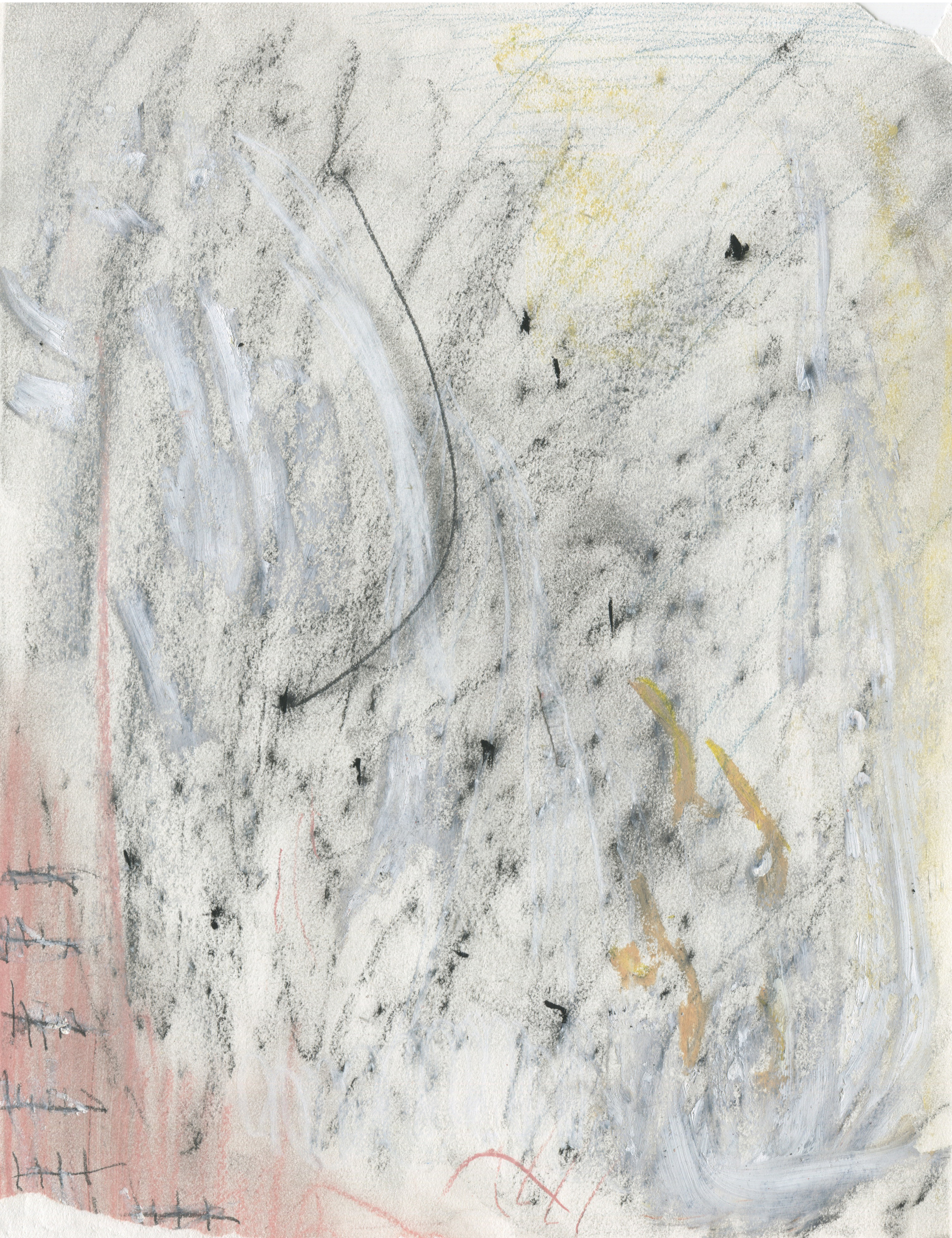   Oblivion, but Probably Not , 2016  14 x 11 inches  Charcoal, Acrylic, Chalk Pastel, Graphite, and Oil Pastel on Paper    