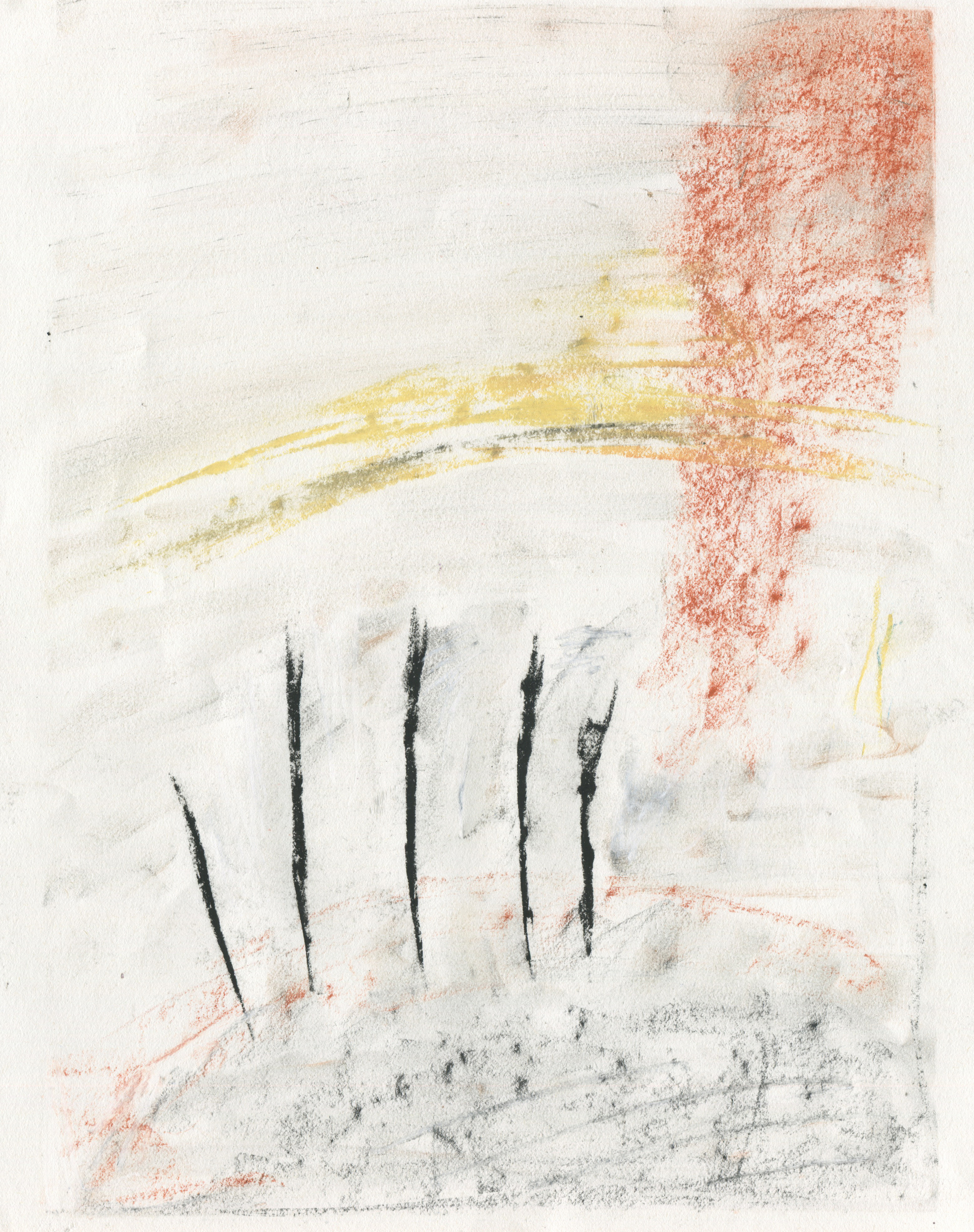   Waiting Whispers , 2016  14 x 11 inches  Chalk Pastel, Charcoal, and Cante Crayon on Paper    