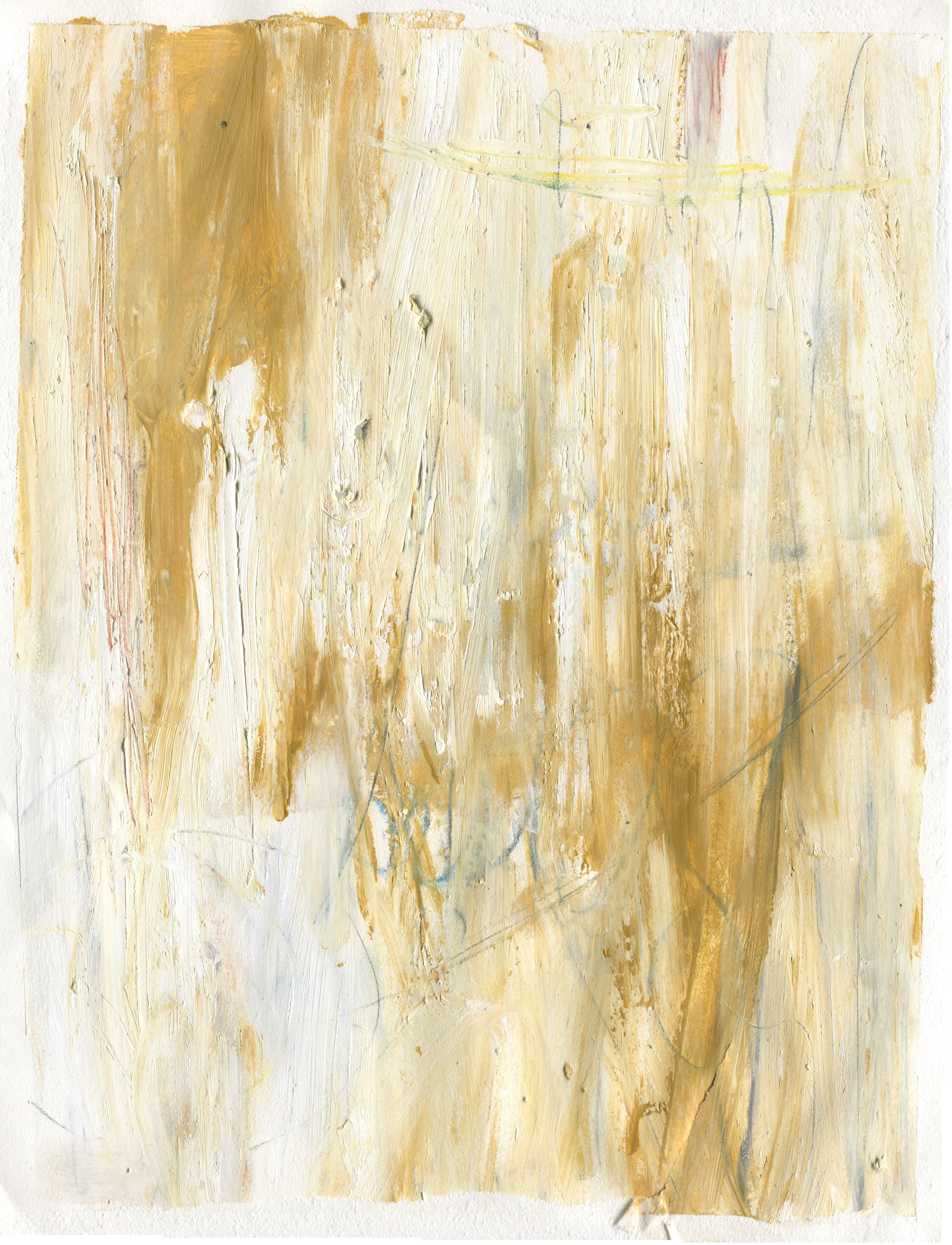   Yellow Melancholy , 2016  14 x 11 inches  Gouache, Oil Stick, Crayon, Graphite, and Colored Pencil on Paper  Private Collection  &nbsp; 