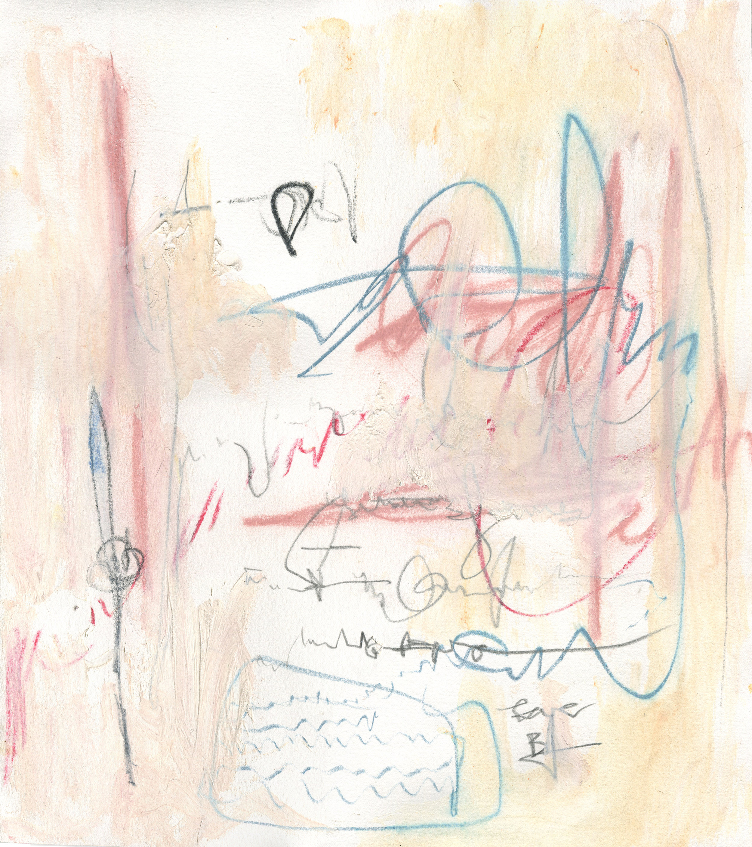   Letters of Wonders and Riches,&nbsp; 2016  15 x 13.5 inches  Graphite, Crayon, Lithography Crayon, and Acrylic on Paper  Private Collection 