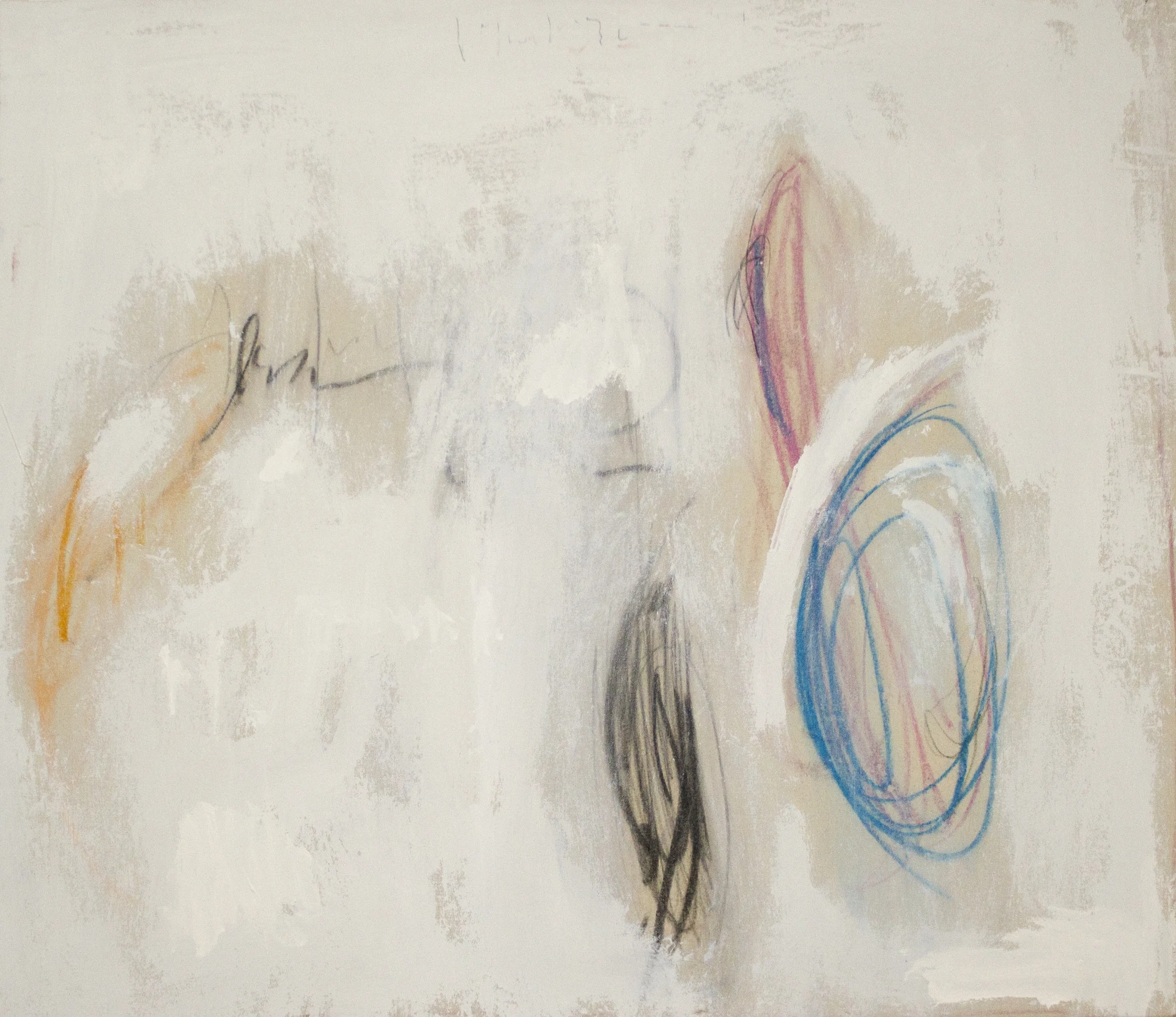 Holding Onto A Sacred Comfort , 2016 46 x 40 Inches Acrylic, Graphite, Charcoal, Chalk Pastel, Colored Pencil, and Oil Pastel on Canvas