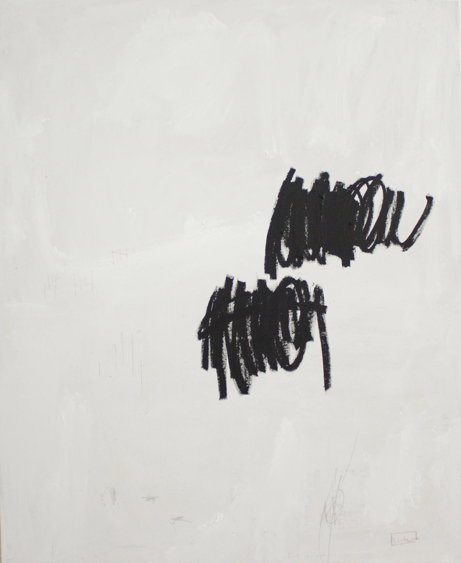 Nowhere, Now, 2019 54 x 44 Inches Acrylic, Oil Stick, Colored Pencil, Graphite and Oil Pastel on Canvas Private Collection