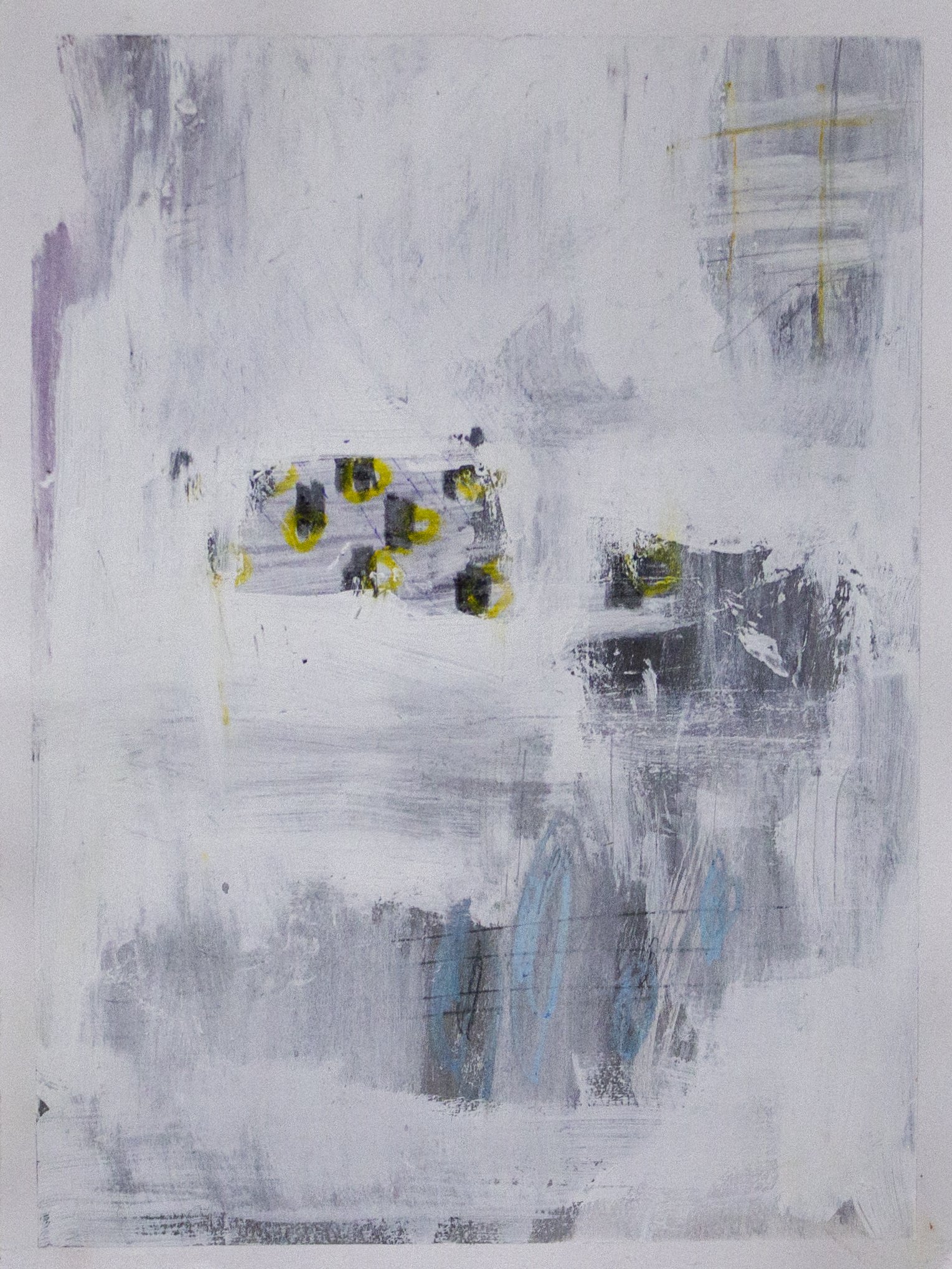  The Music of Melancholy , 2022  9 x 12 inches  Acrylic, Crayon, Pastel and Pencil on Paper 