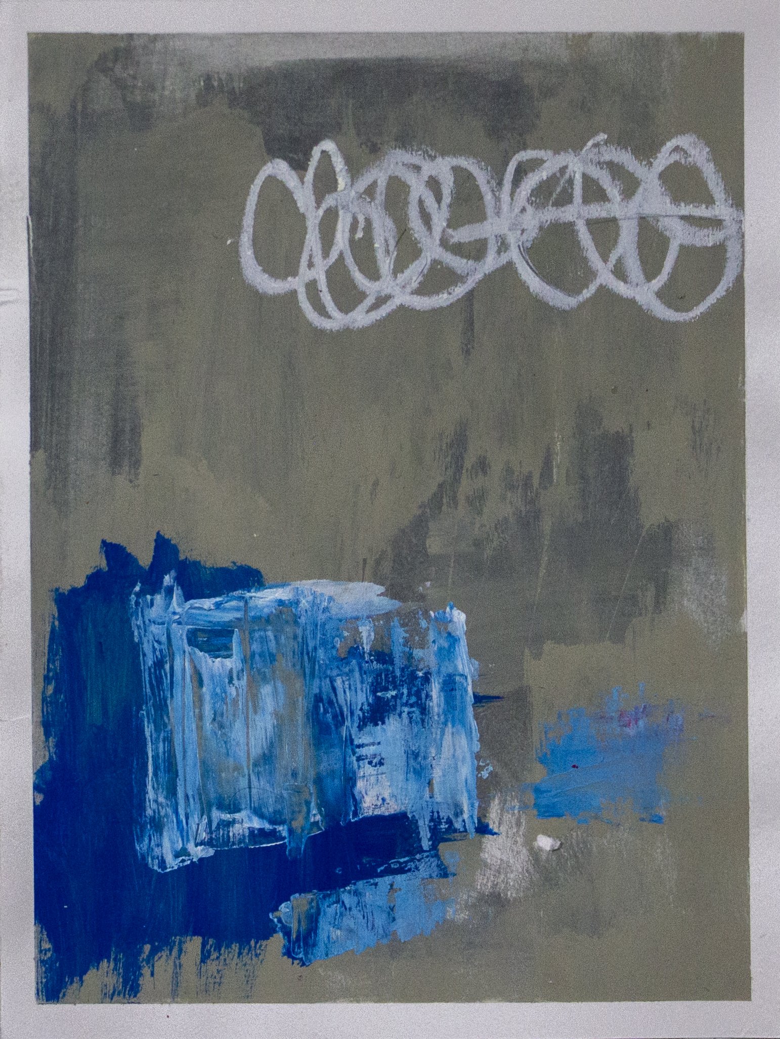   Old Philadelphia , 2022  9 x 12 Inches  Acrylic, Pastel, and Crayon on Paper 