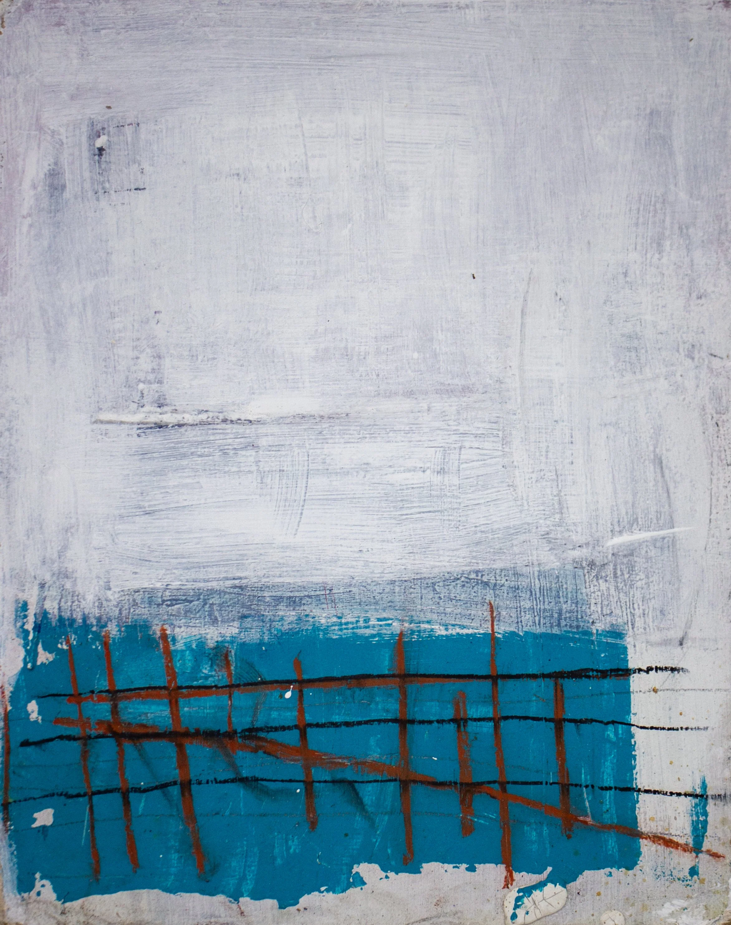   Credence to the Unknown,  2025  12.5 × 16 Inches  Oil, Acrylic, Graphite, Chalk Pastel, Colored Pencil, and Crayon on Panel 