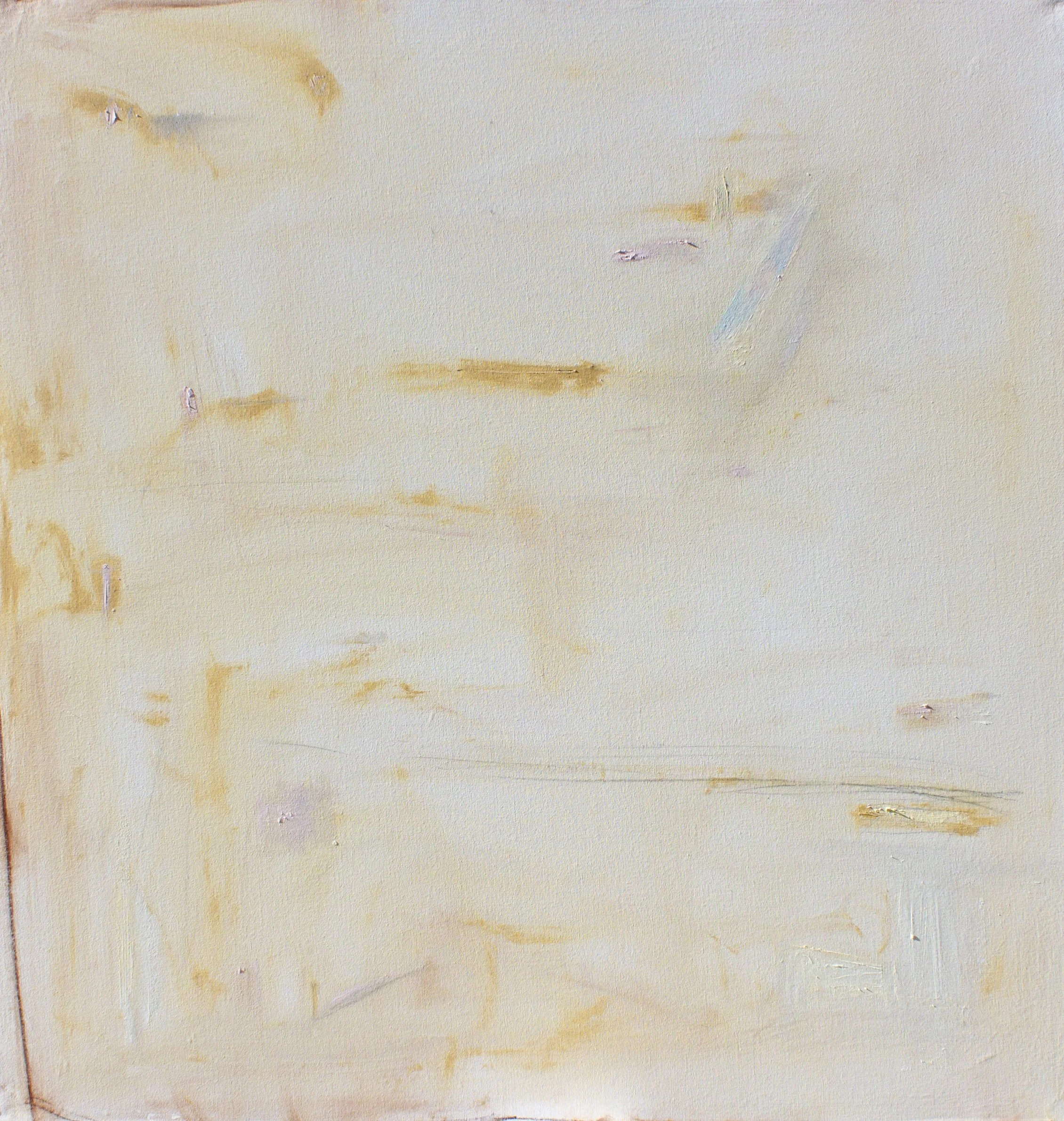   Sunlit Perspicaciousness,  2026  48 × 50 Inches  Oil, Acrylic, Oil Stick, Crayon, Colored Pencil, and Graphite on Canvas 