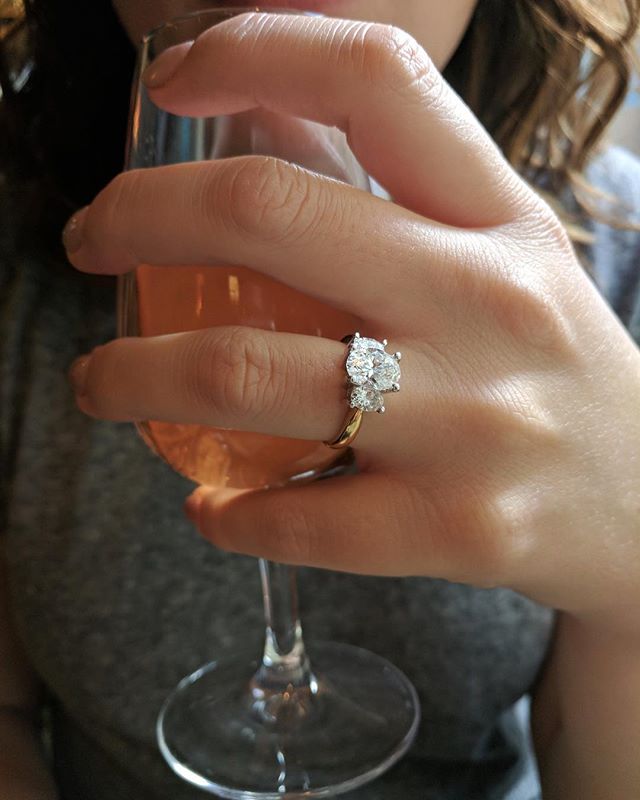 Congratulations to this stunning bride-to-be on her Parisian engagement! We had so much fun designing this ring with her Mr.