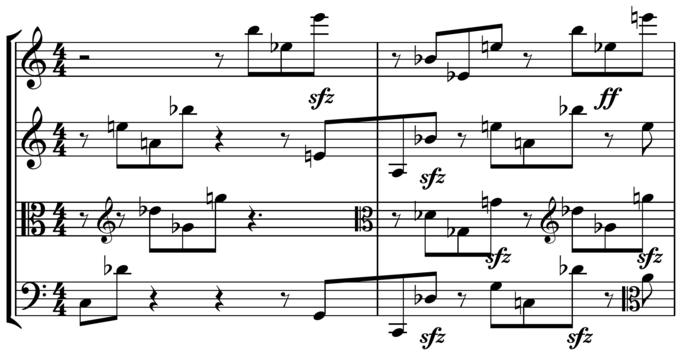Schoenberg: String Quartet No. 1 (multiple errors)