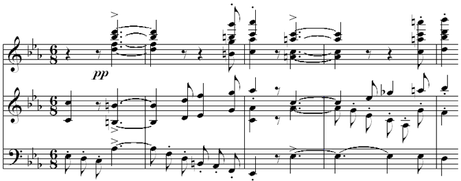 Fig. 6. Supermetric Construct (Op. 68, mvt. I, m. 161)