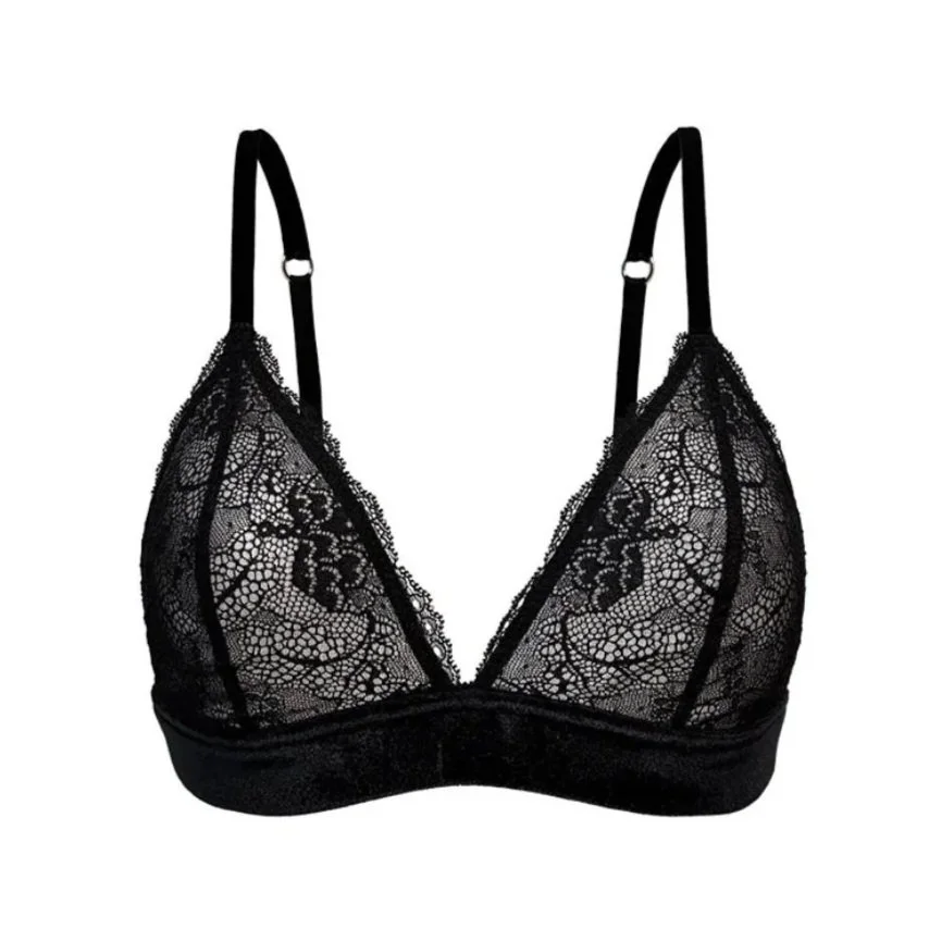 Soutien-gorge dentelle & velours - Esquisse