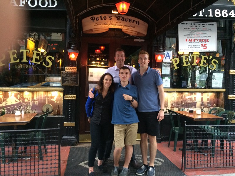 Pete’s Tavern, NYC — June 2015 — Katie, Mike, Dustin, and Dylan