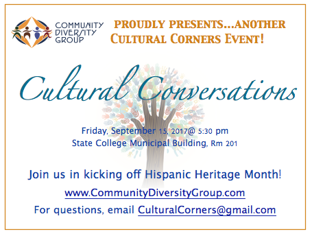 Join us in a conversation with Jorge Zurita-Coronado, President, Latino Caucus at PSU and other Hispanic/Latinx leaders in State College and PSU. Lite refreshments, music and performances!