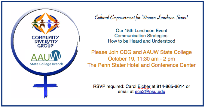 Cost is $10 per person, collected at the door. Please contact Carol Eicher to be added to our Cultural Empowerment for Women listserv. 