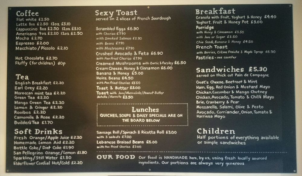 Arlo And Moe Menu Crofton park South London Club