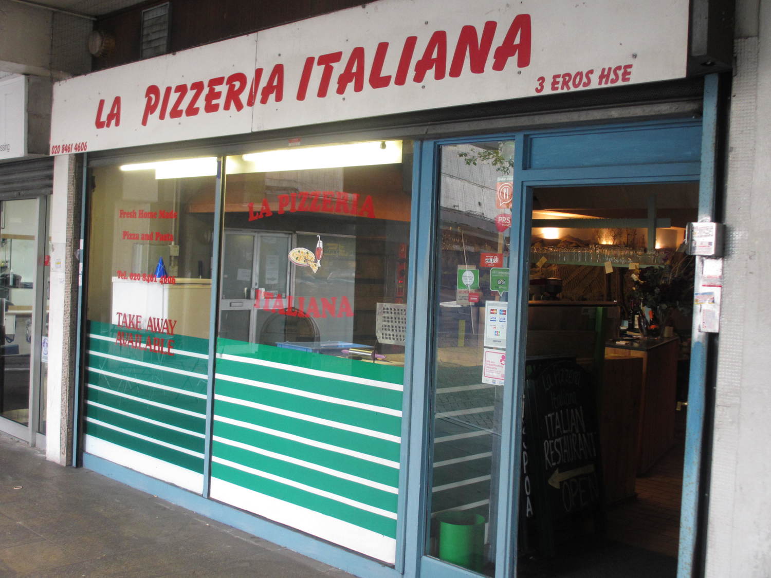 La Pizzeria Italiana In Catford South London Club.