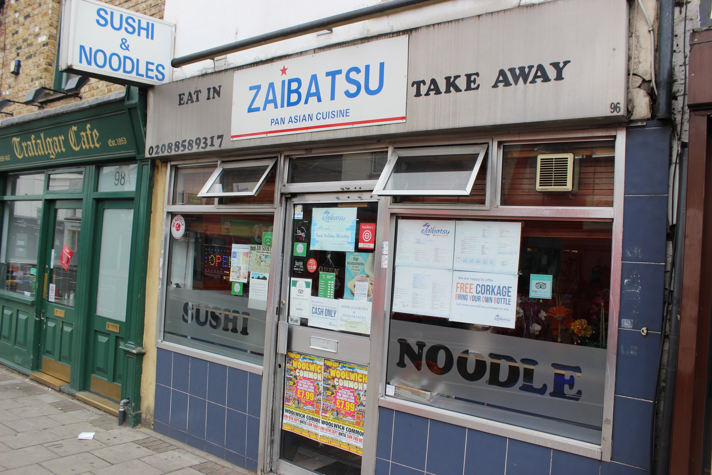 Zaibatsu Pan-Asian Restaurant in Greenwich South London Club