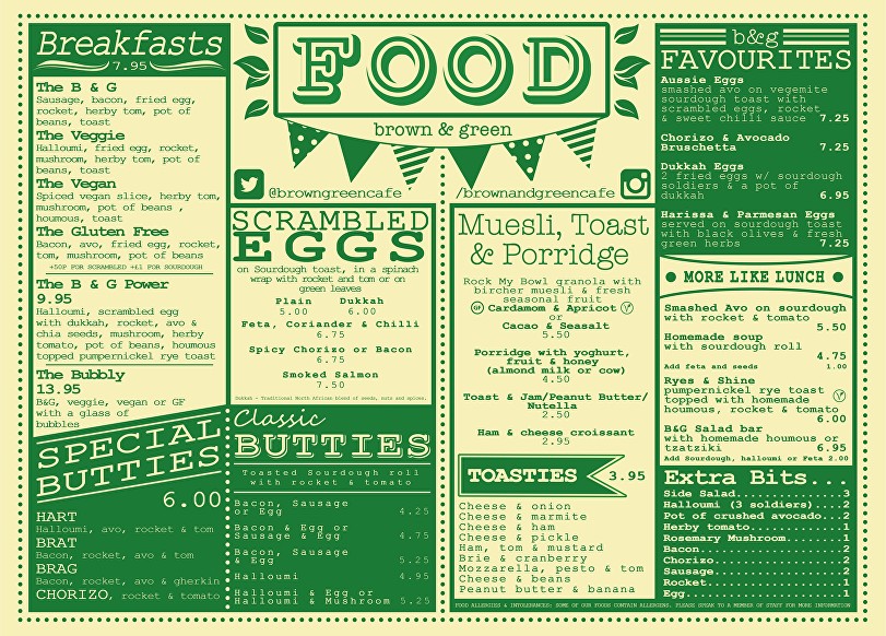 Brown and Green Menu Brunch Kitchen in Crystal Palace South London Club Card.jpg