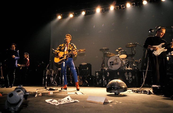 David Bowie performing at Brixton Photograph: Mick Hutson/Redferns