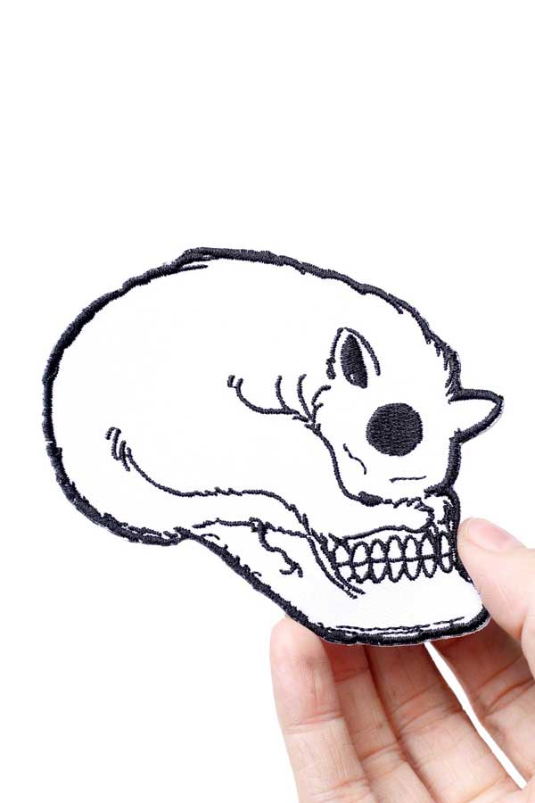 Cat Skull Embroidered patch by I don't Give a Meow