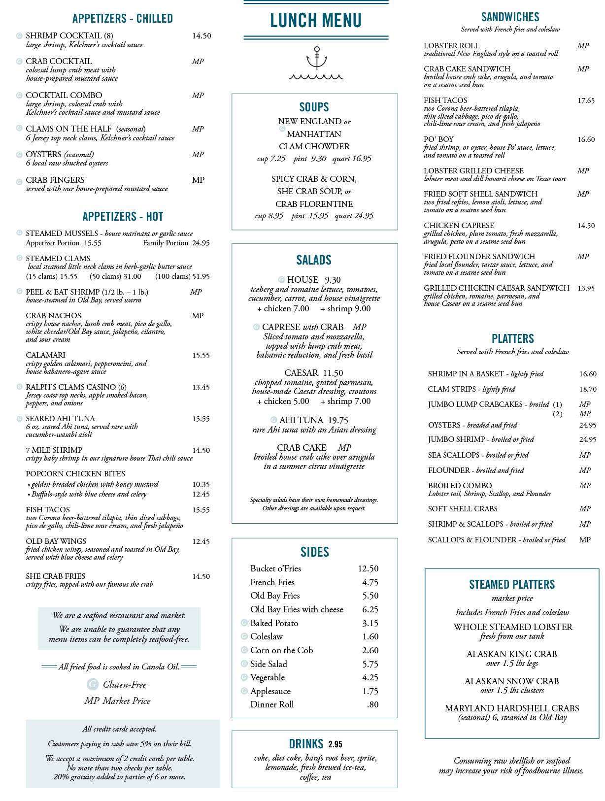 Menu — Oceanside Seafood