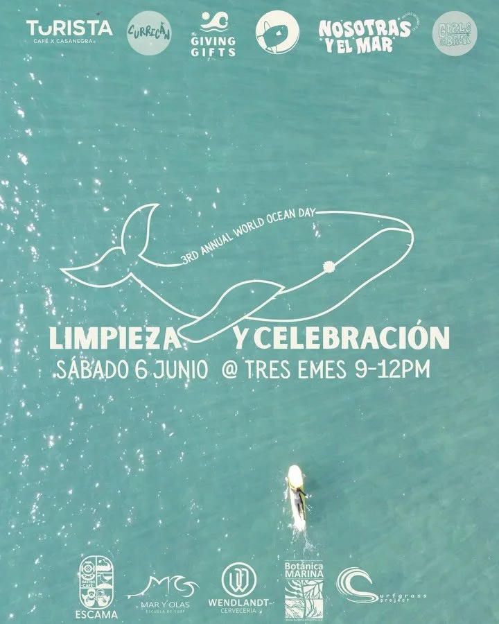 Estamos muy emocionados de celebrar nuestro tercer evento anual de World Ocean Day limpieza y celebraci&oacute;n el s&aacute;bado 6 de junio 🌊🌎

Este a&ntilde;o queremos que sea un espacio a&uacute;n m&aacute;s comunitario, para estar juntos, convi