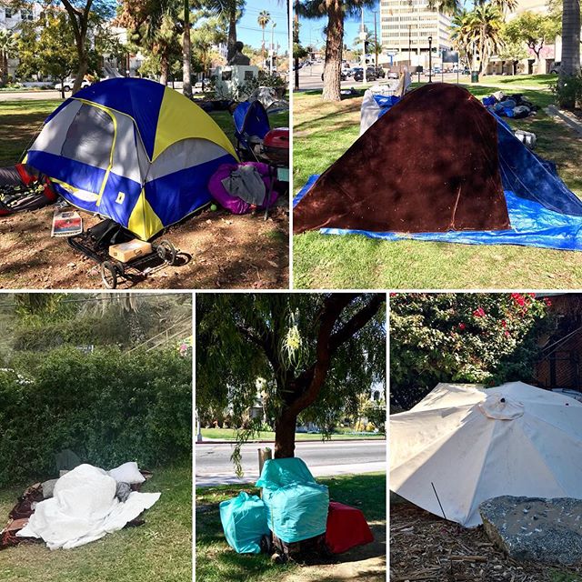 Homelessness at Echo Park Lake. It looks sunny but this is no way to live. #stophomelessness #endhomelessnessnow #echoparklake