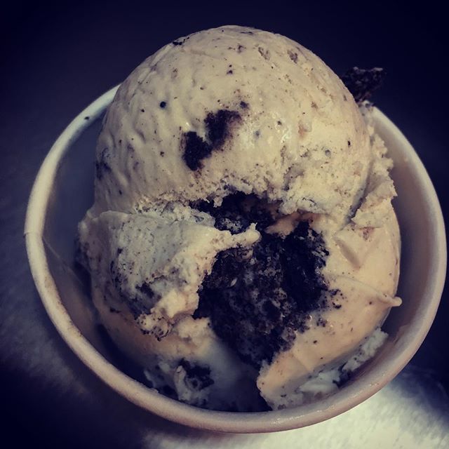&ldquo;Light it up blueberry!&rdquo; Maine blueberry ice cream with crushed Oreos and a marshmallow swirl! #holycowct #autismawareness #icecream #homemade #newtown