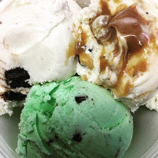 Happy National Chocolate Chip Day!  Enjoy your chips inside of some tasty ice cream! Vanilla, mint or salted caramel!  #holycowct #icecream #homemade #newtown