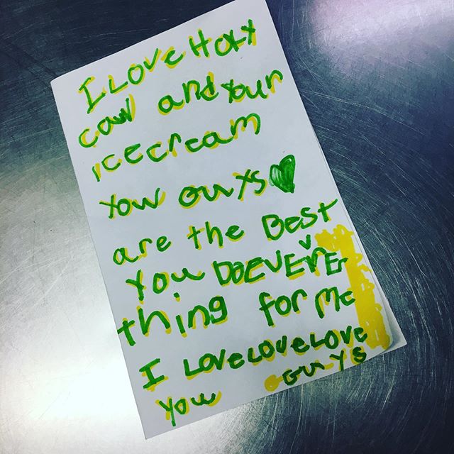 Thanks to all our customers, handwritten cards always appreciated!  #holycowct #newtown #love