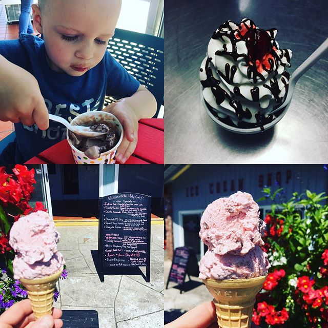Happy National Ice Cream Day! Celebrate at the Holy Cow today and enjoy free chocolate or black raspberry sundae drizzle!  Kick that sundae up a notch and enjoy!  #holycowct #newtown #nationalicecreamday #homemade #icecream